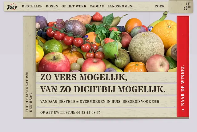 Concept: Joe’s Groente en Fruit, Den Haag