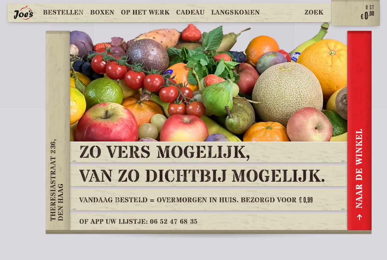 Mijn concept: Joe’s Groente en Fruit