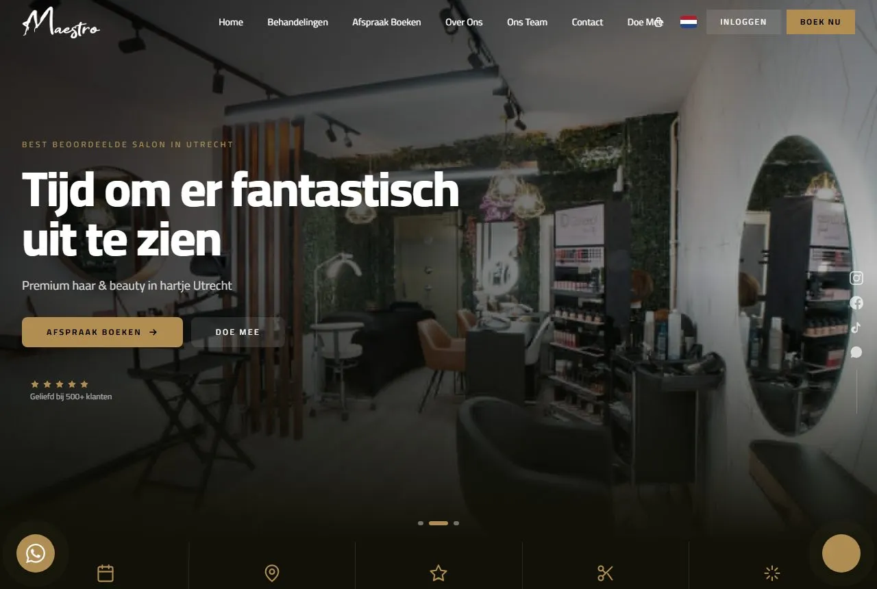 Hun oude site: Maestro Kapper & Beautysalon