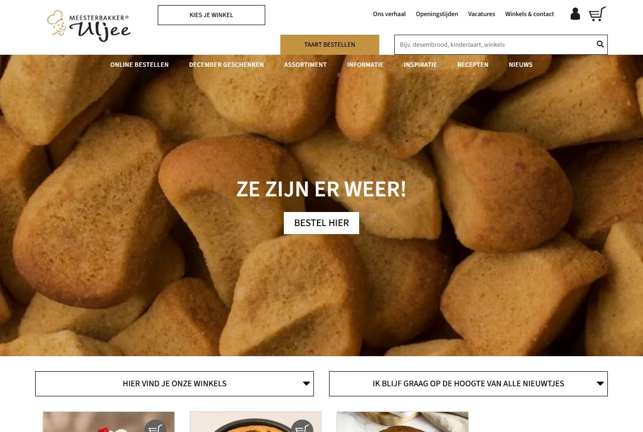 Hun oude site: Meesterbakker Uljee
