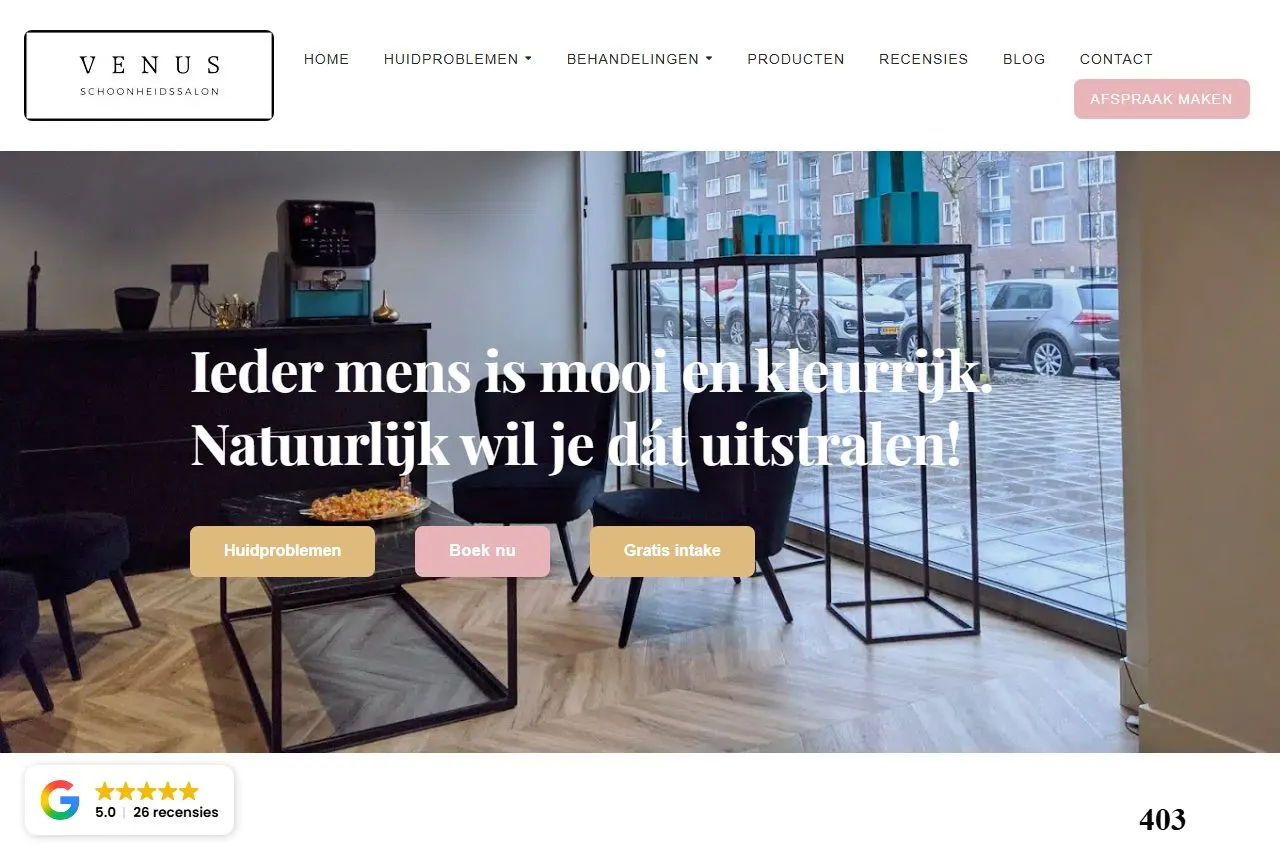 Hun oude site: Venus Schoonheidssalon
